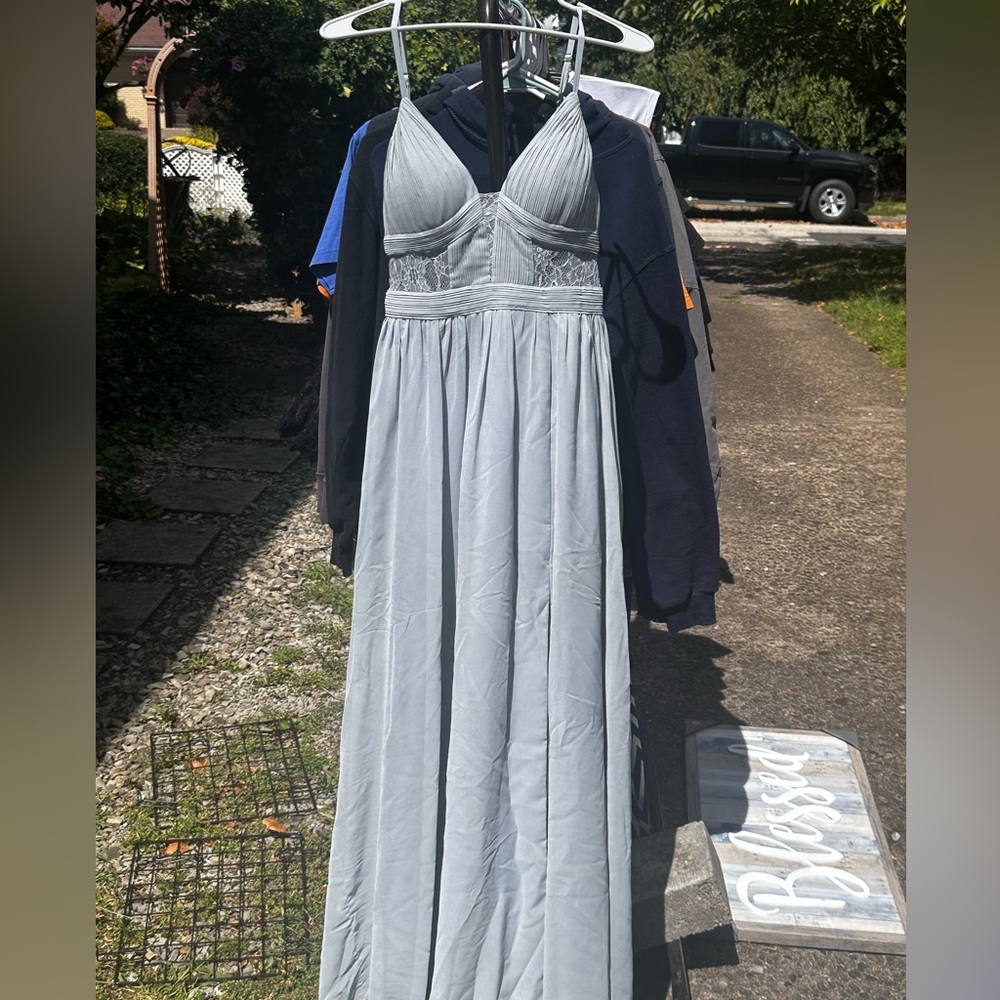 Azazie bridesmaid dress. Gray size 6